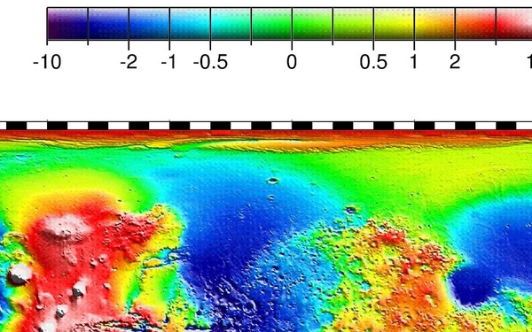 Map of Mars' Topography