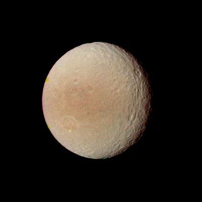 Saturn - Tethys from 594,000 kilometers (368,000 miles) away.