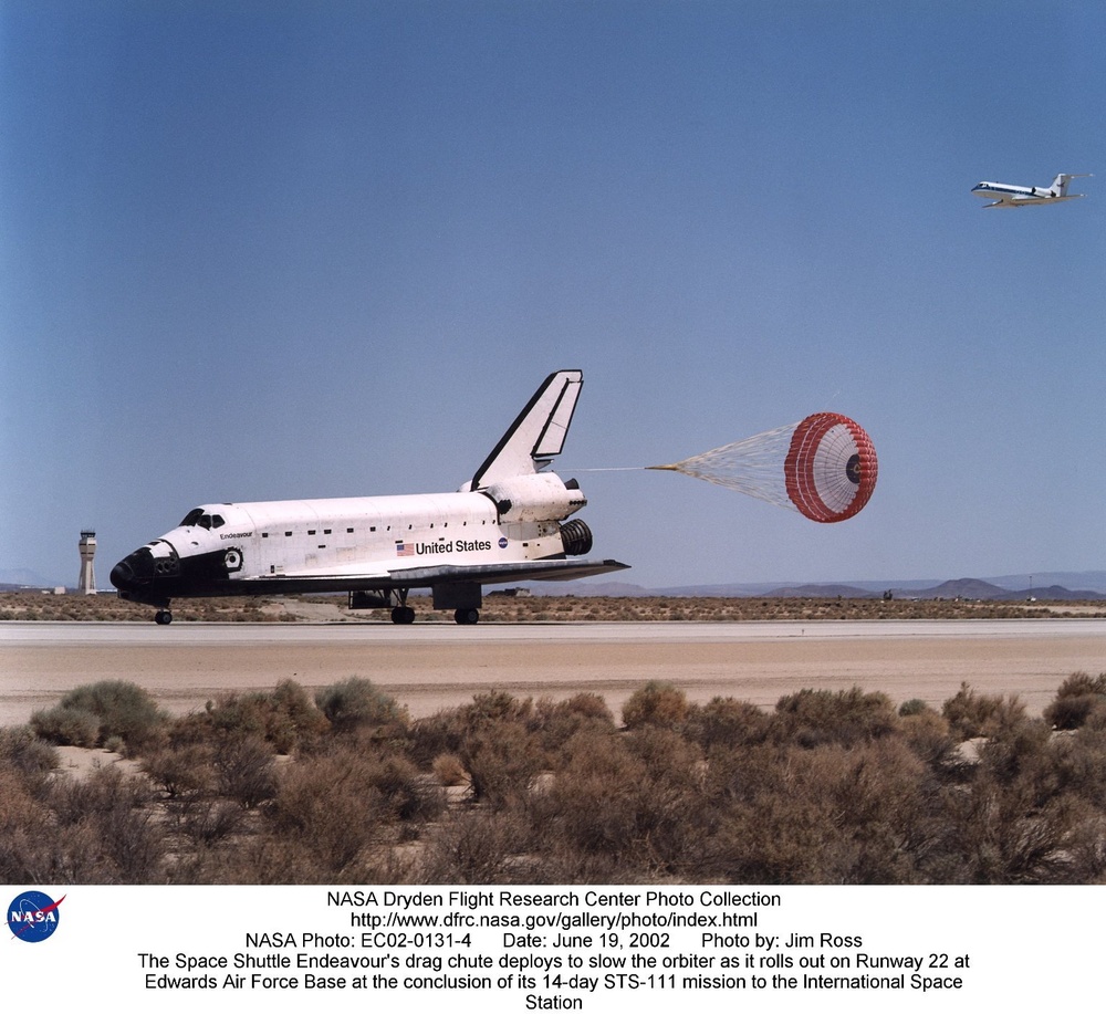 DVIDS - Images - The Space Shuttle Endeavour's drag chute deploys to ...