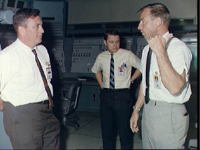 Astronaut James Lovell prior to entering Gemini Mission Simulator