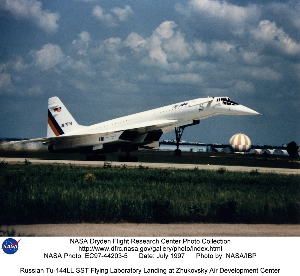 Russian Tu-144LL SST Flying Laboratory Landing at Zhukovsky Air Development Center