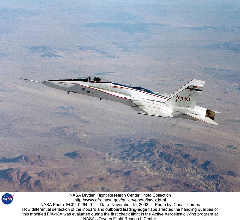 How differential deflection of the inboard and outboard leading-edge flaps affected the handling qua