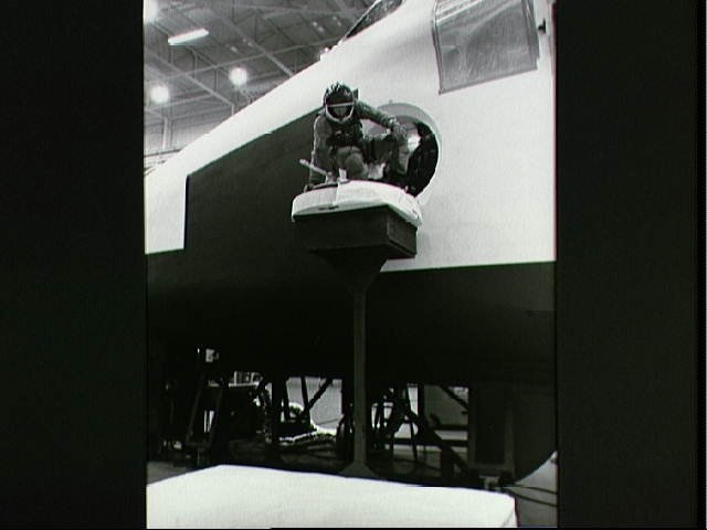 Astronaut egress training in bldg 9A Technical Services Facility