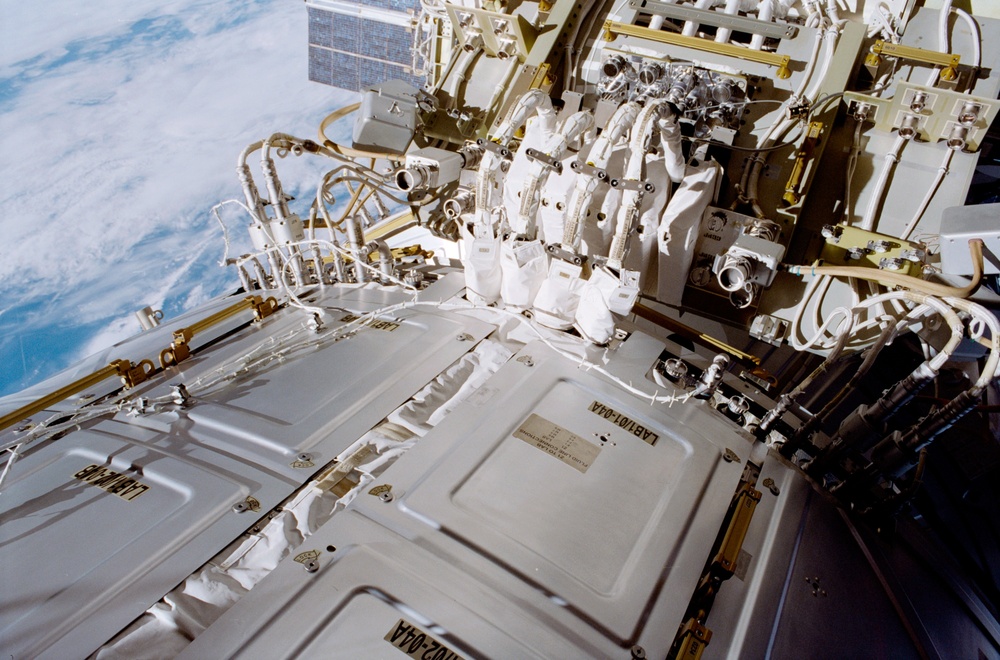 Course alignment guide 3 on the Lab Cradle Assembly (LCA) on U.S. Lab