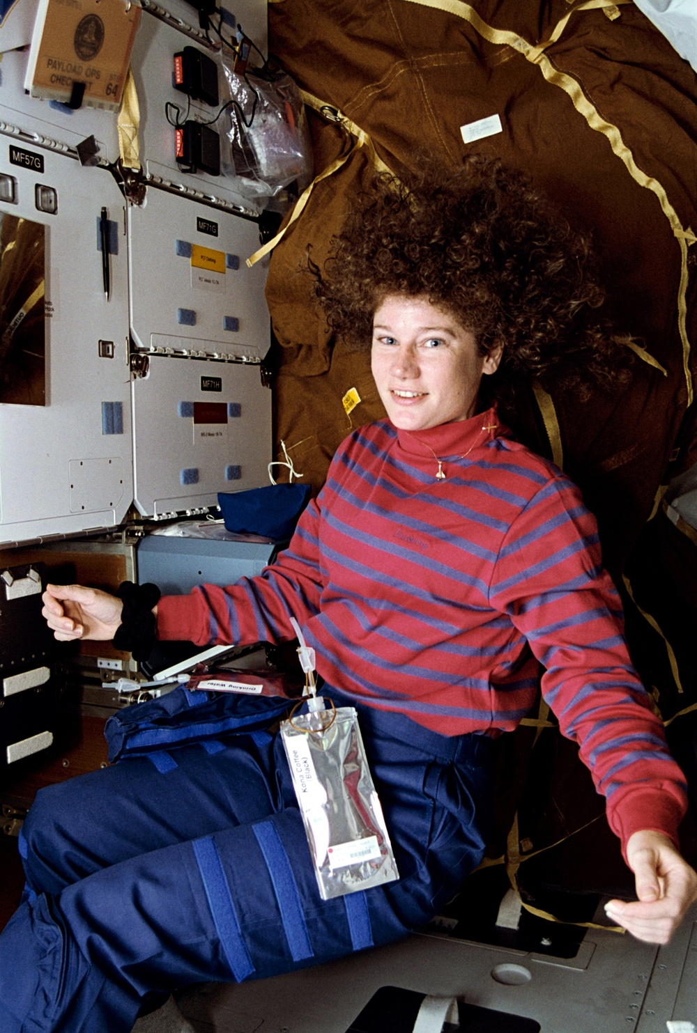 Candid views of MS Helms on the middeck