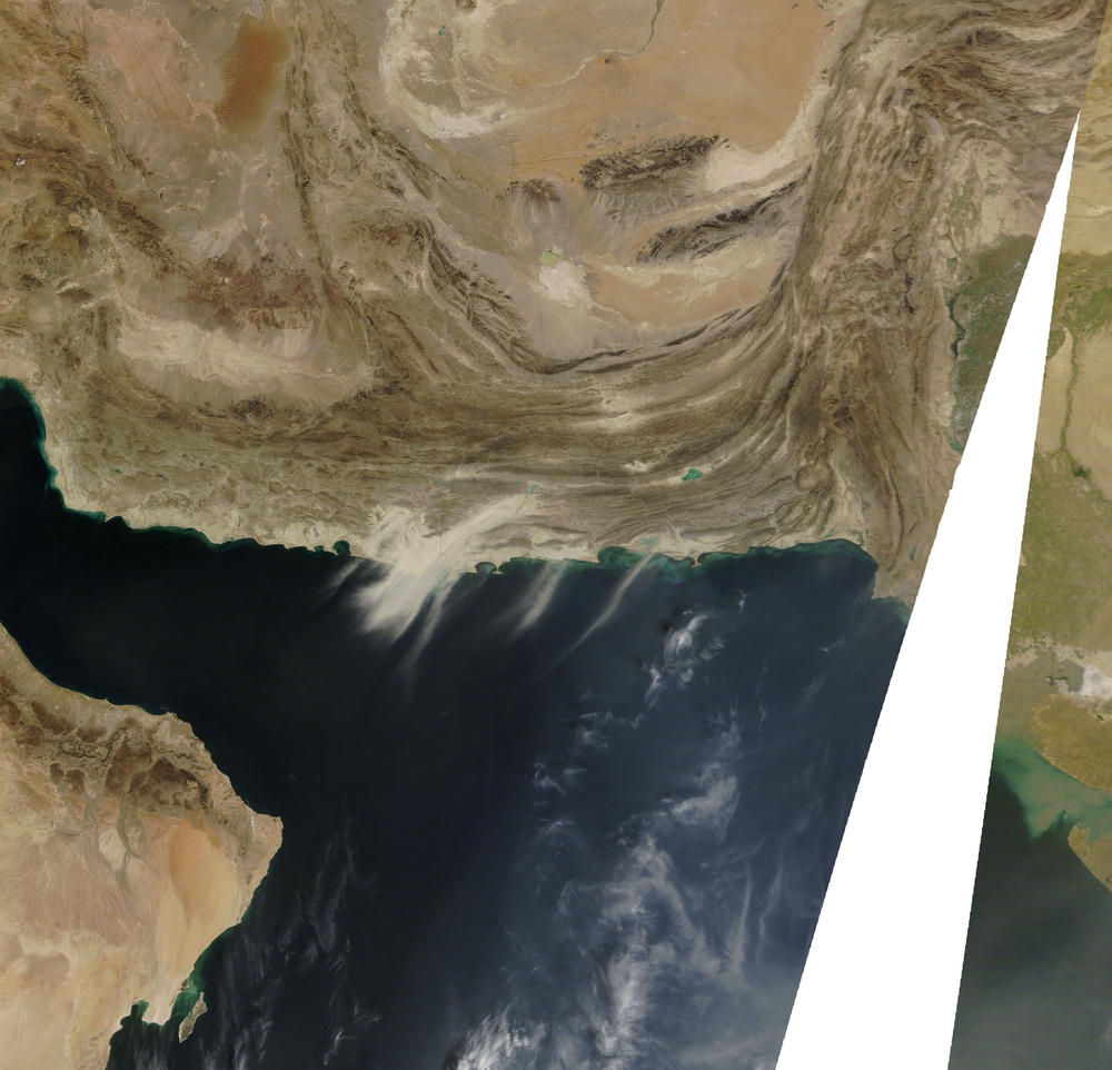 Dust off Iran and Pakistan: Natural Hazards