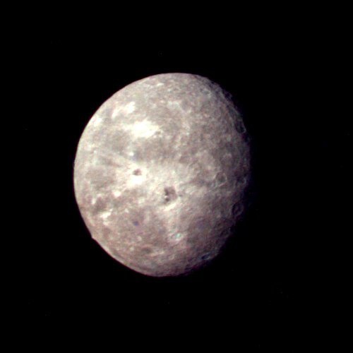 Oberon at Voyager Closest Approach
