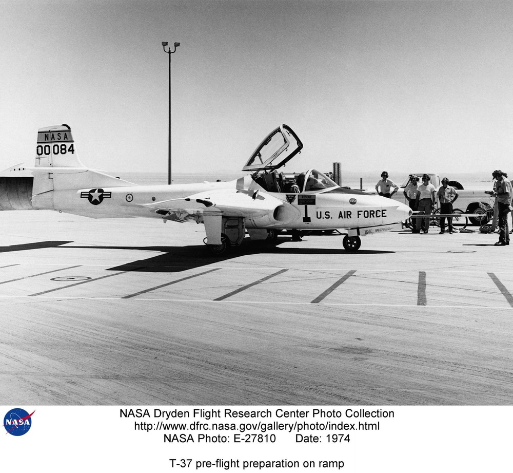 T-37 pre-flight preparation on ramp