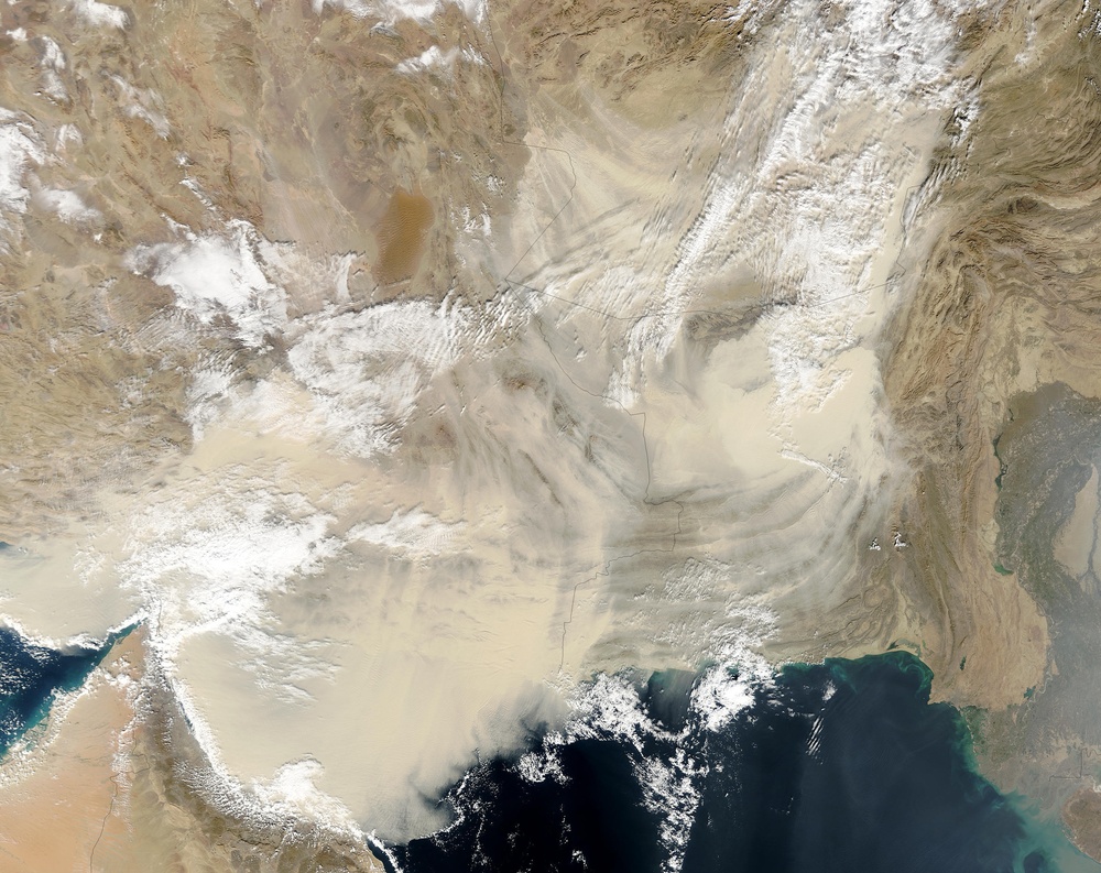 Dust over Arabian Sea: Natural Hazards