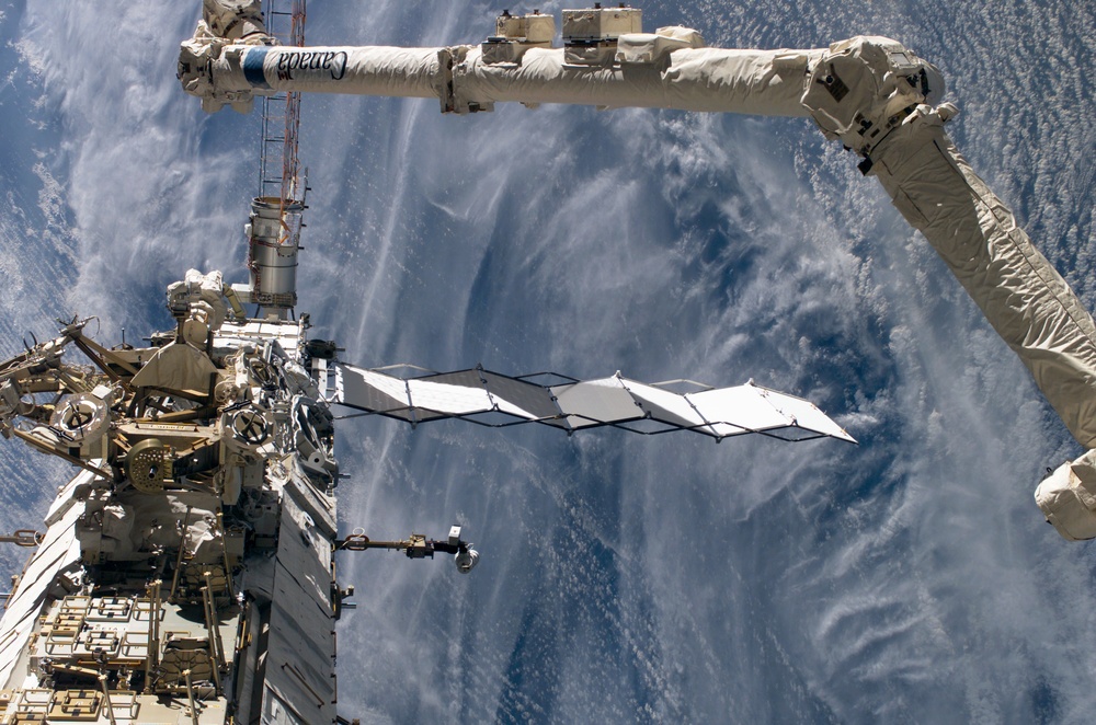 Deployed P4 Radiator during STS-115 EVA during Joint Operations
