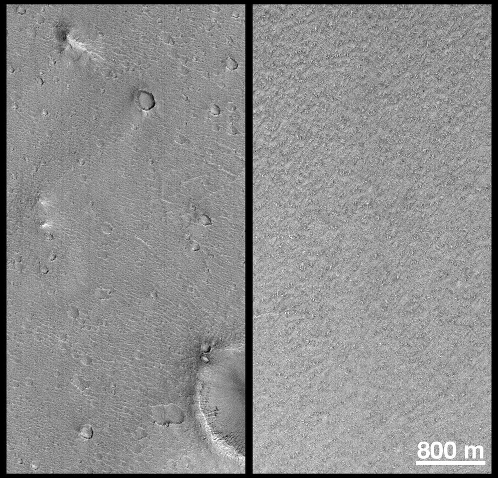 Mars Polar Lander and Mars Pathfinder Sites Compared