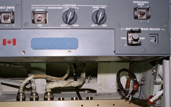 Documentation of the flight deck Orbit Station hardware on Atlantis