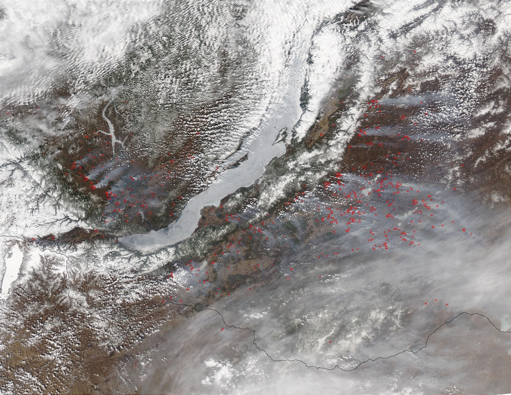 Fires Surrounding Lake Baikal: Natural Hazards
