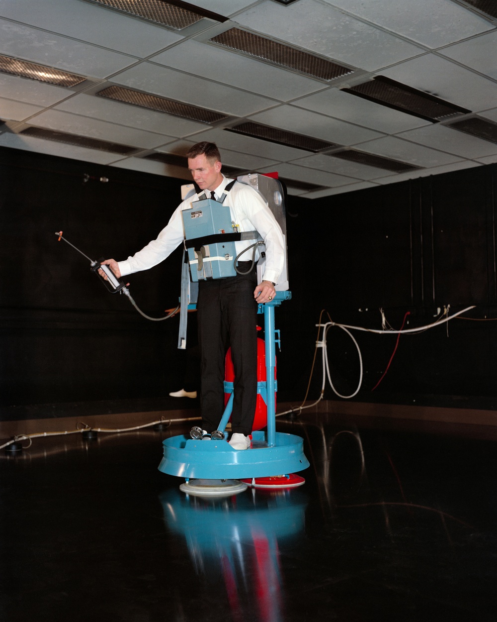 Astronaut David Scott practicing for Gemini 8 EVA