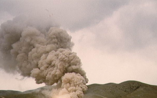 QM-6 test firing at Wasatch Operations, Morton Thiokol, Utah