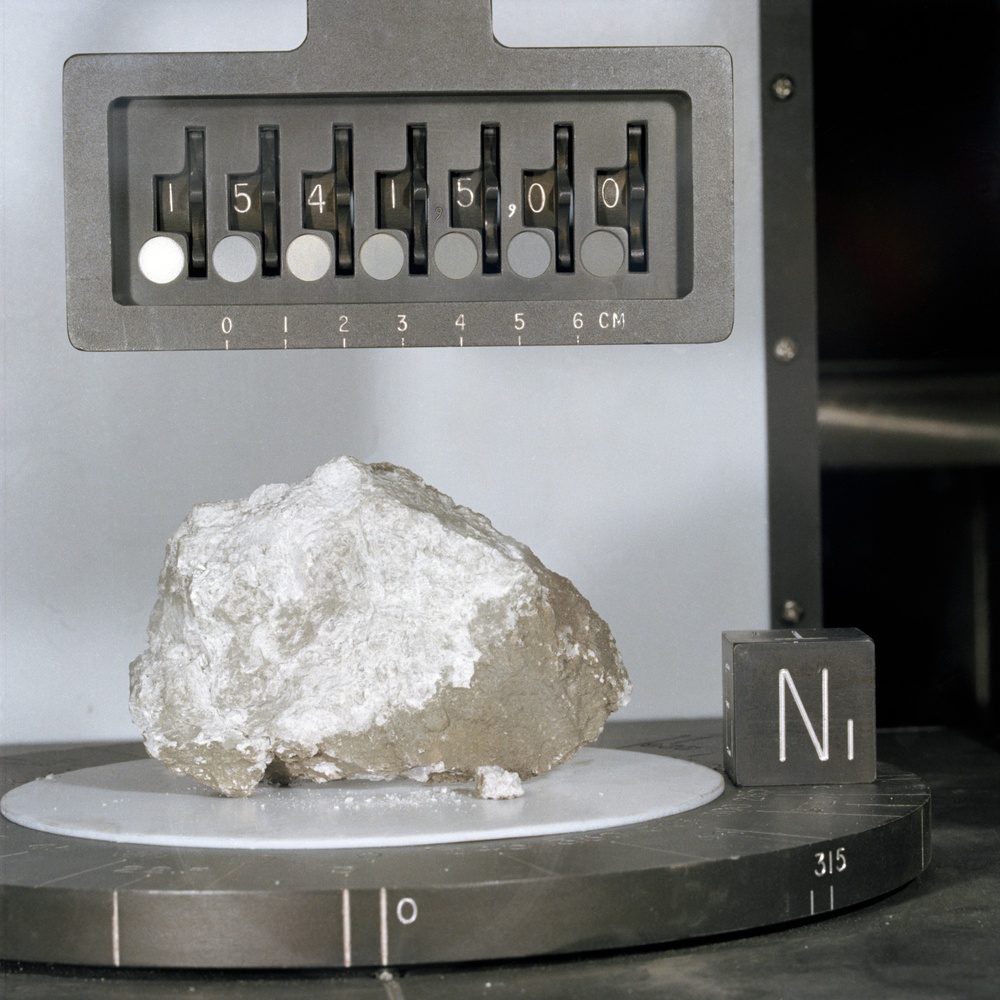 View of lunar sample no. 15415 in the Lunar Receiving Laboratory