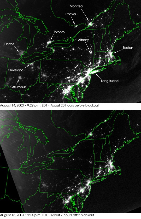 Blackout Hits U.S. and Canadian Cities: Natural Hazards