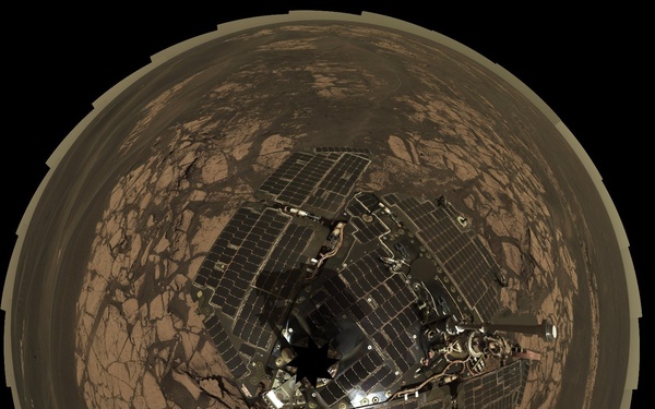 Bird's-Eye View of Opportunity at 'Erebus' (Polar)