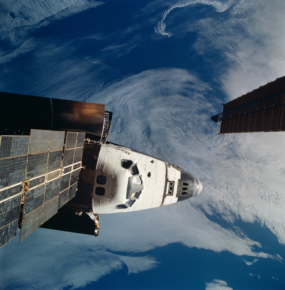 Atlantis as seen from the Mir space station