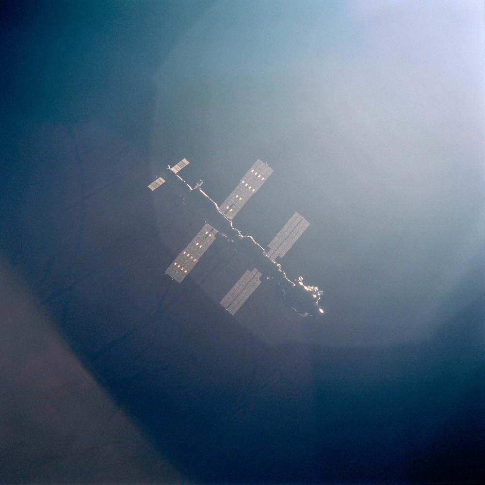 Post-undocking views of ISS station