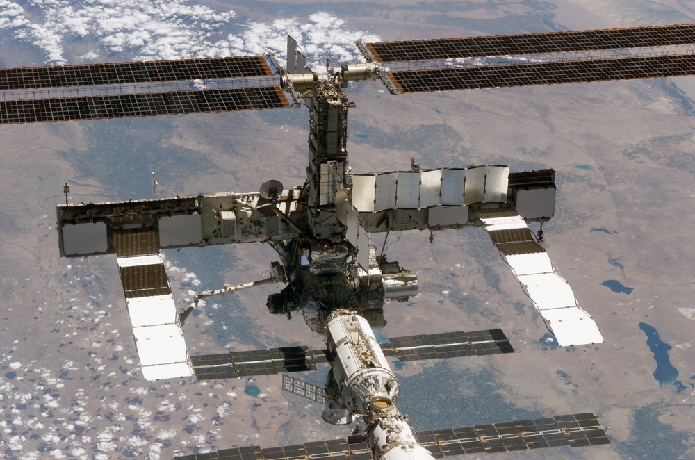 View of the ISS taken during flyaround by STS-114 crew