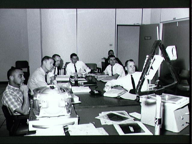 Apollo astronauts participate in classroom instruction at MSC