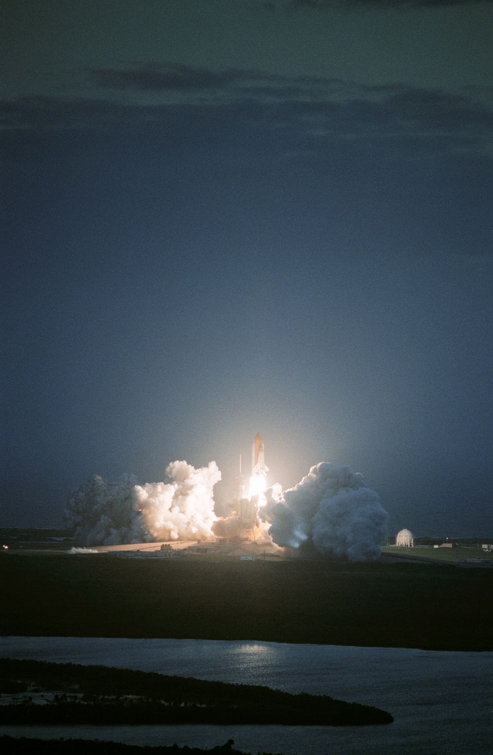 View of the launch of Endeavour which began the STS-108 mission