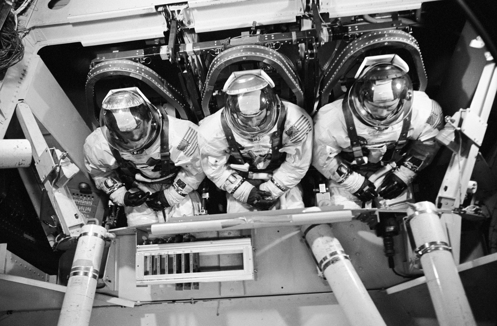 APOLLO 8 CREW AT CENTRIFUGE FOR TEST RUN