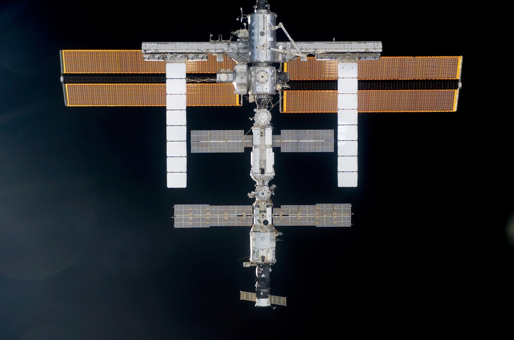 Nadir side Exterior views of ISS during Approach and Docking Operations