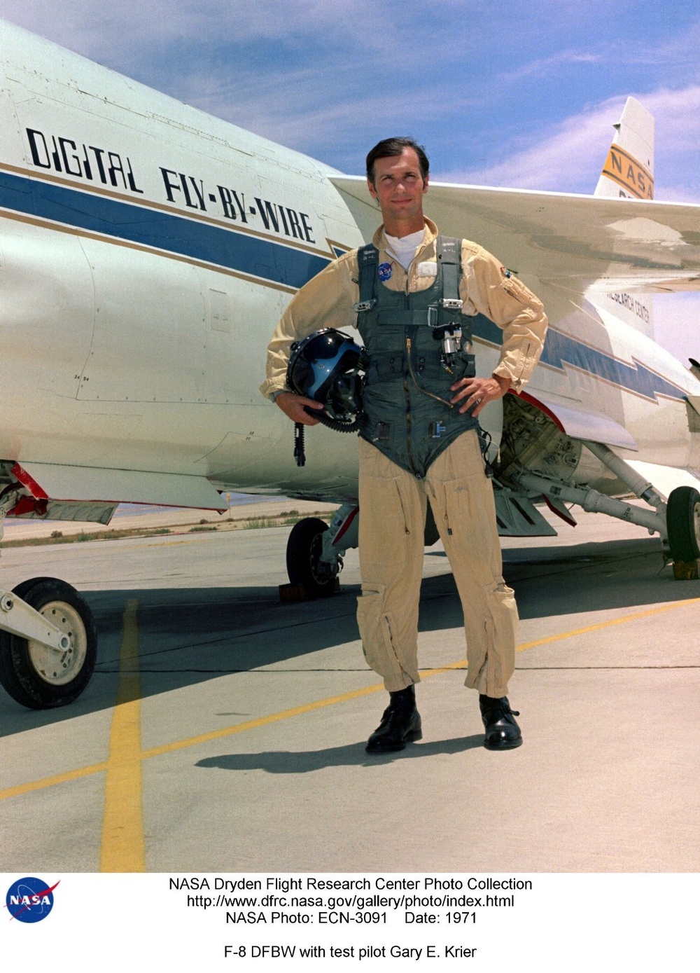 F-8 DFBW with test pilot Gary E. Krier