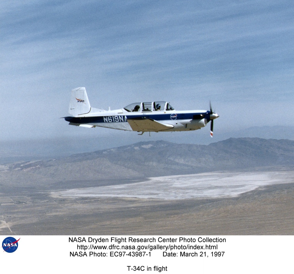 T-34C in flight