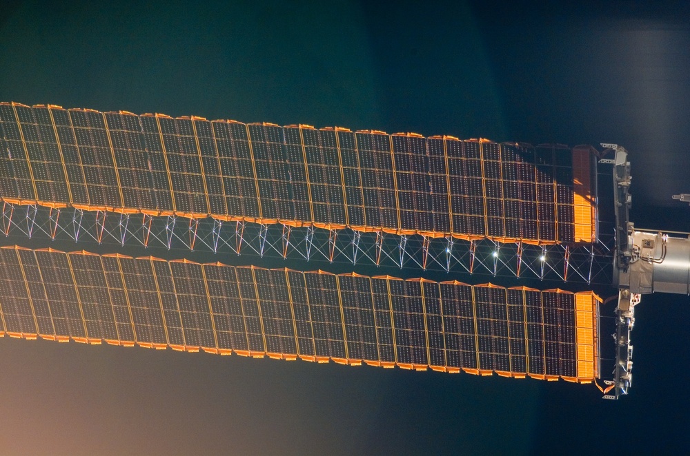 ISS during approach of the STS-115 Space Shuttle Atlantis