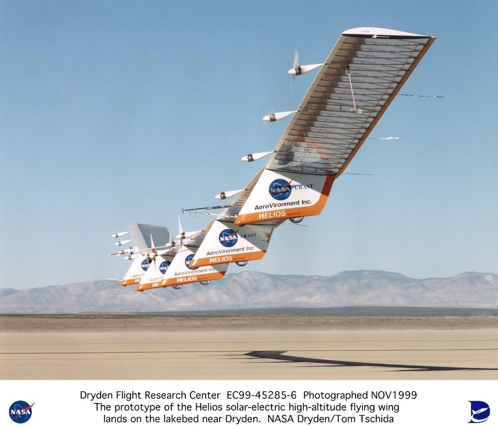 Helios Prototype landing on lakebed