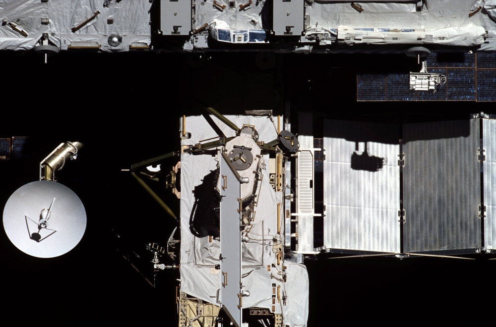 View of the EAS and EETCS Radiator for the P6 Truss taken during STS-110