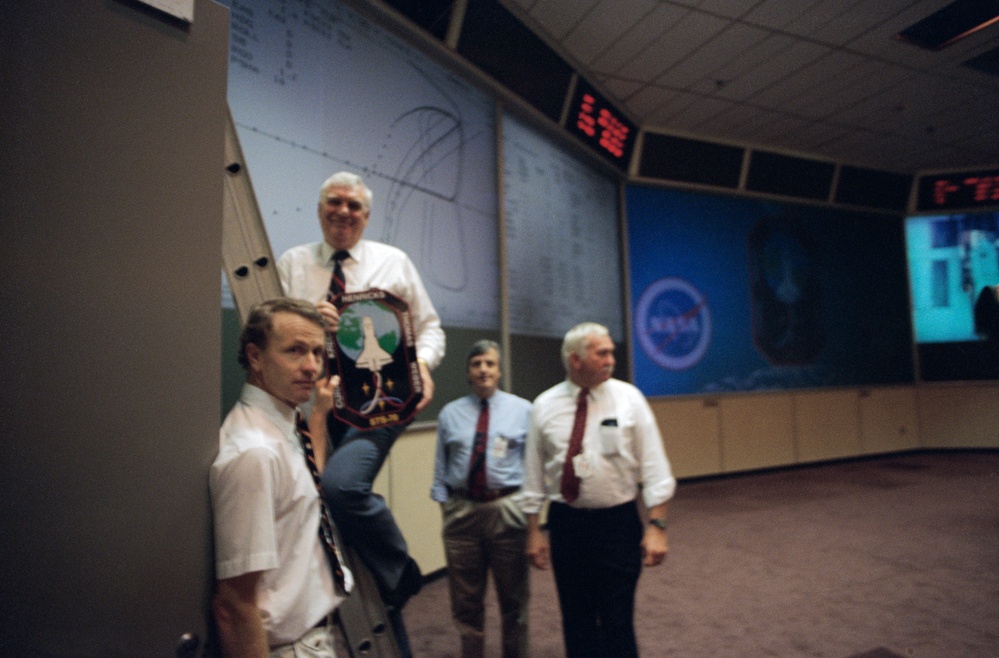 STS-70 plaque hanging