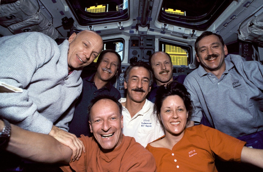 STS-61 in-flight crew portrait