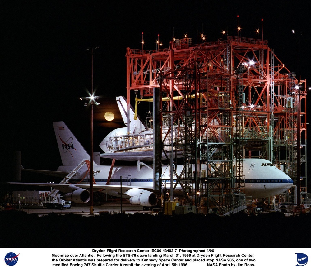 STS-76 - Being Prepared for Delivery to Kennedy Space Center via SCA 747 Aircraft