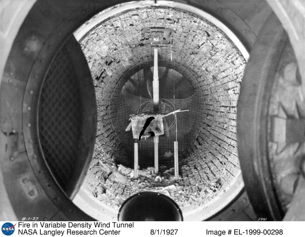 Fire in Variable Density Wind Tunnel