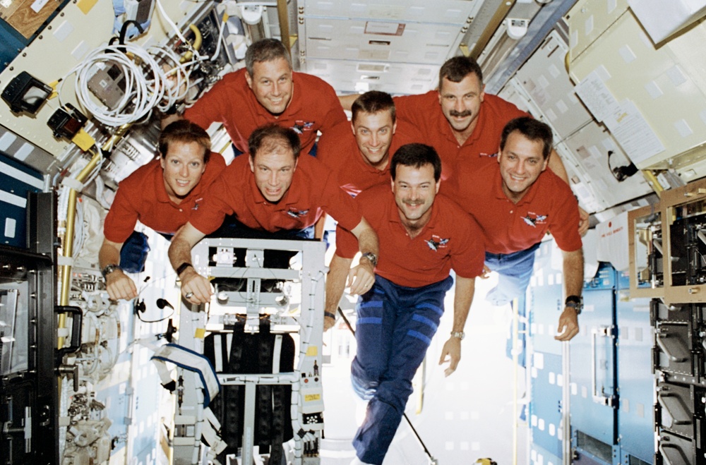 STS-90 inflight crew portraits
