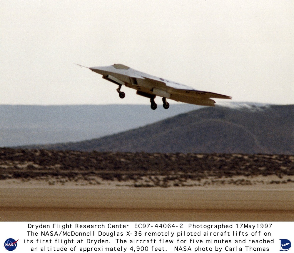 X-36 Taking off during First Flight