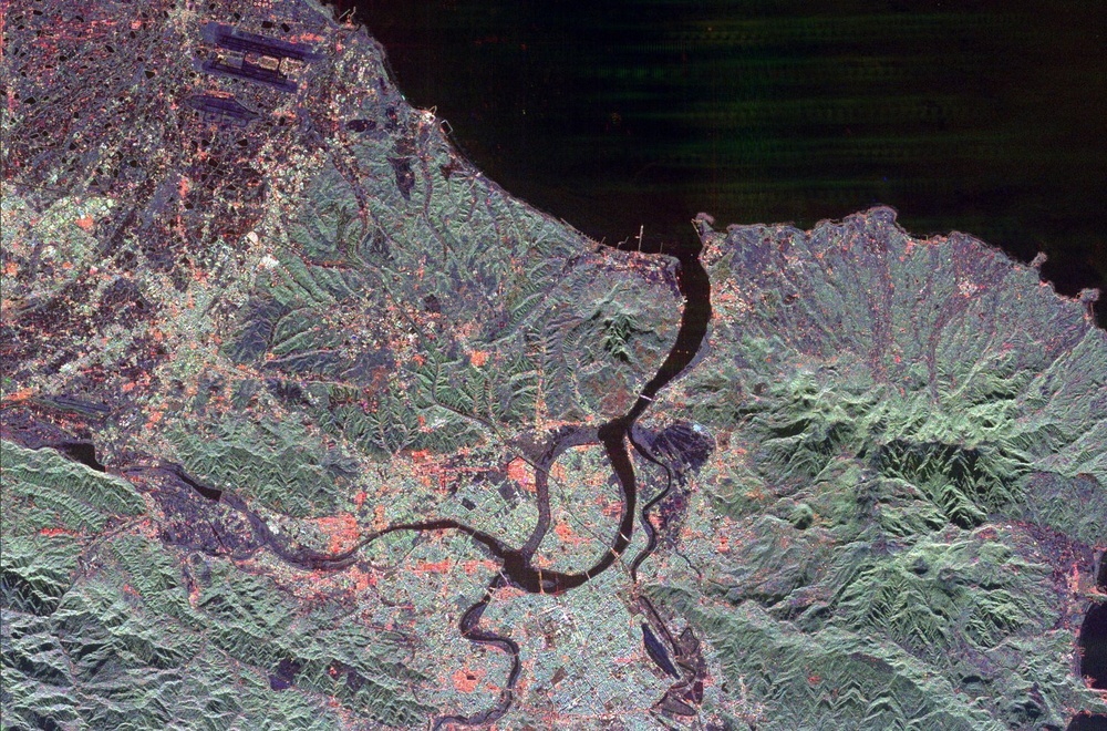 Space Radar Image of Taipei, Taiwan