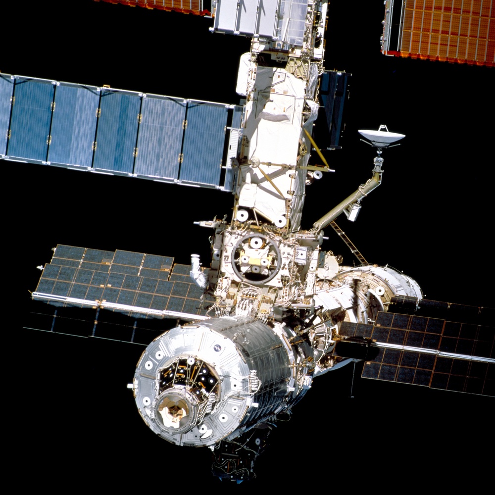 Various views of the Destiny Laboratory module and the ISS