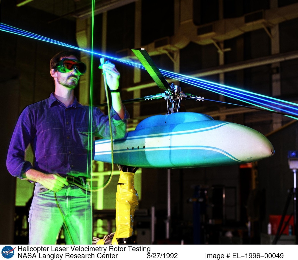 Helicopter Laser Velocimetry Rotor Testing