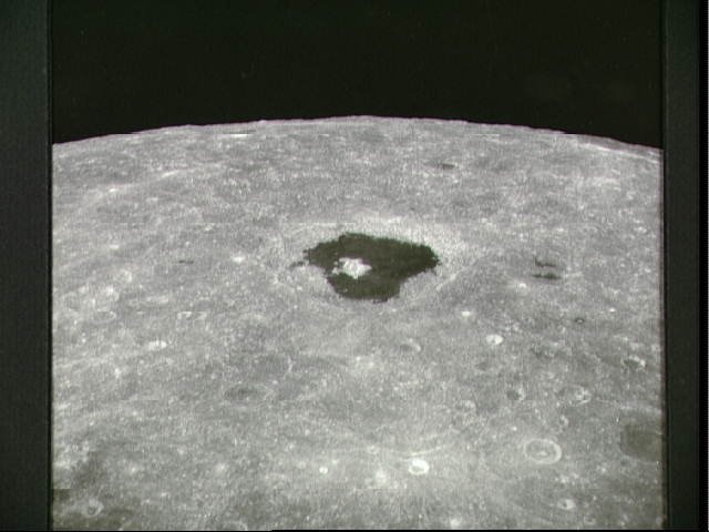 View of crater Tsiolkovsky taken from Apollo 8 spacecraft