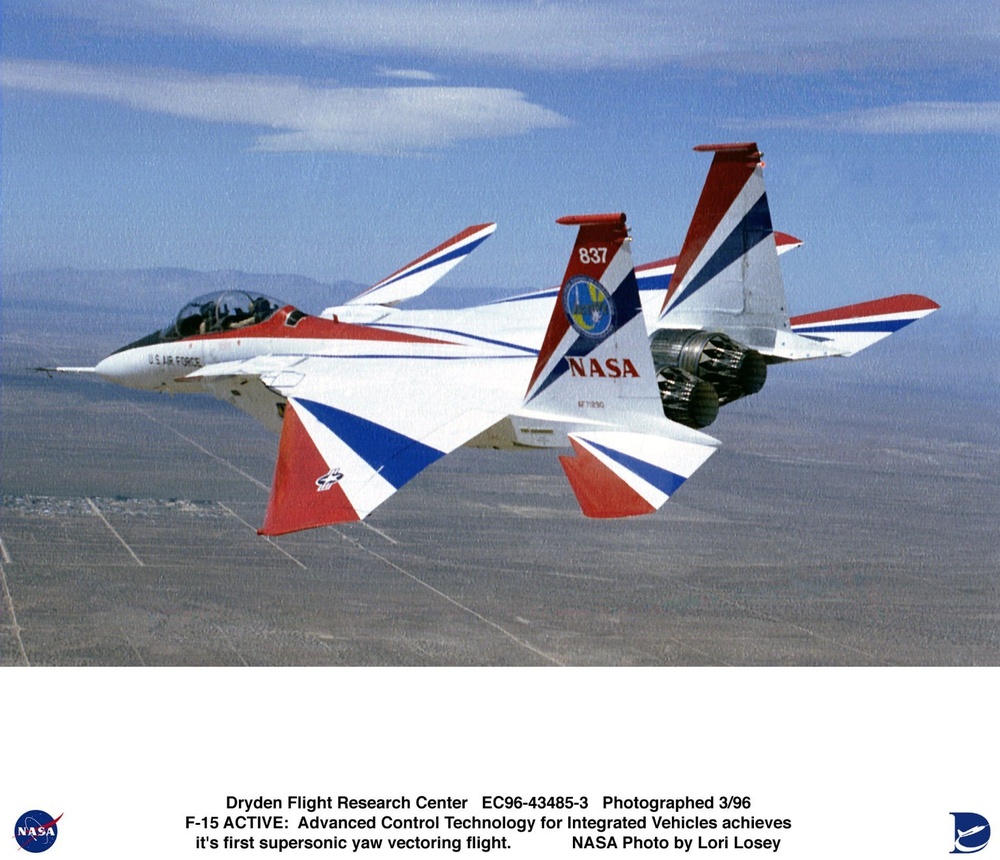 F-15B ACTIVE - First supersonic yaw vectoring flight
