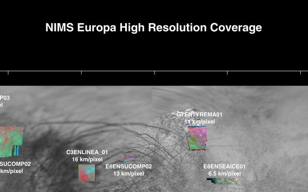 High Spatial Resolution Europa Coverage by the Galileo Near Infrared Mapping Spectrometer (NIMS)