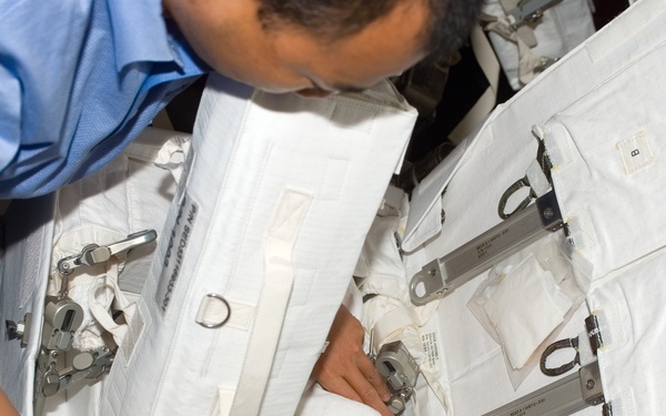 Soichi Noguchi with tool kit