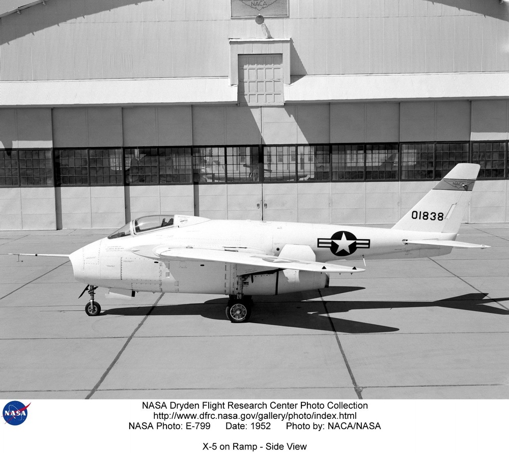 X-5 on Ramp - Side View