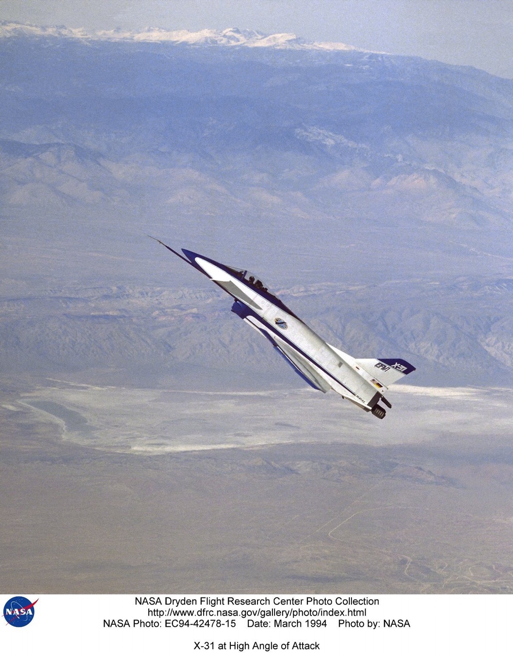 X-31 at High Angle of Attack