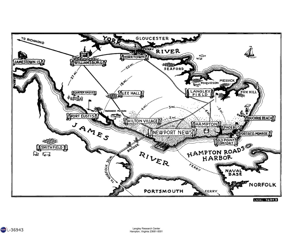 Hampton Roads area from the late 1930s